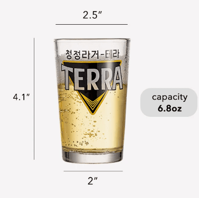 Caja Vaso para Cerveza Logo TERRA x 102