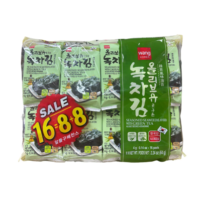 Snack Nori Te Verde 4g x 16 Pcs 64g x 6