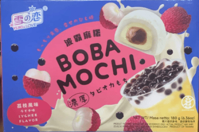 Caja Mochi Relleno Te con Leche con Lychee 180g x 24