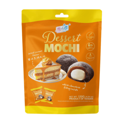 Caja Bolsa Mochi Relleno Caramel Salteado 120g x 12