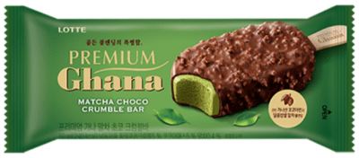 Caja Helado Paleta Ghana Matcha Premium Bañado Chocolate 80ml x 241