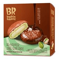 Caja Choco Pie BK Mochi Crema Pistacho 12pcs 264g x 8