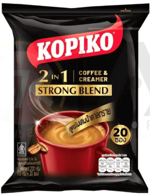 Caja Cafe Inst. en Polvo con Crema Strong Blend 2 en 1 200g x 12
