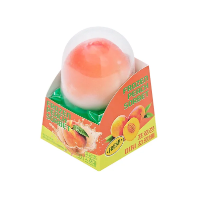 Caja Helado Forma de Durazno Relleno 75g x 121