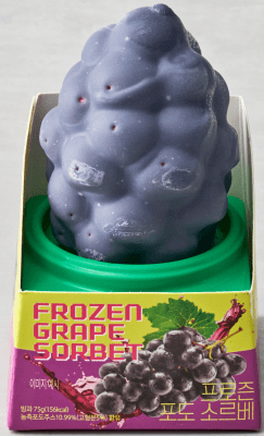 Caja Helado Forma de Uva Morada Relleno 75g x 121