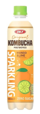 Caja Gaseosa Kombucha Zero Azucar Mango, Lime 500ml x 201