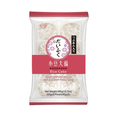 Caja Mochi Azuki Daikuku Blanco Relleno Poroto Rojo 360g x 24