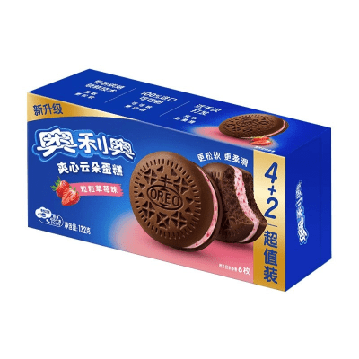 Caja Queque Oreo Relleno Frutilla132g x 18 (3771)1