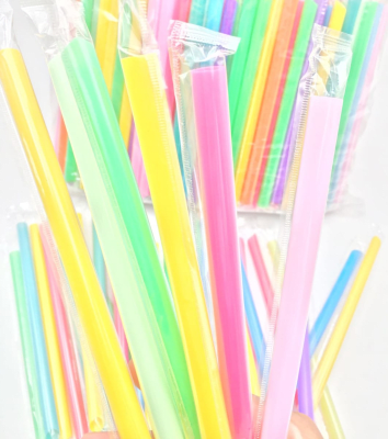 Caja Bombilla Plástico Colores para Bubble Tea 250und x 91