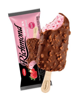 Caja Helado Paleta Richmond Frutilla con Choco Almendras 105ml x 641