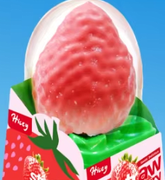 Caja Helado de Fruta Forma Frutilla 75g x 121