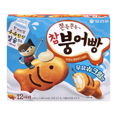 Caja Queque Pez Relleno Leche 348g (12Pcs) x 81