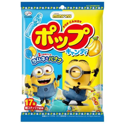 Caja Bolsa Paleta Pop Ramune y Banana Minions 17pcs x 48 (12719)