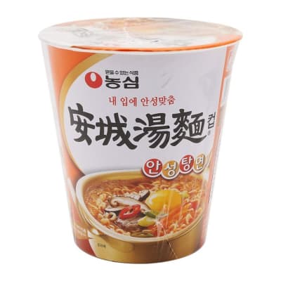 Caja Ramen Cup. Inst Carne Picante (An Sung Tang) 66gx6