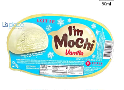 Caja Helado Mochi Bolsa Relleno Vainilla 80ml x 30