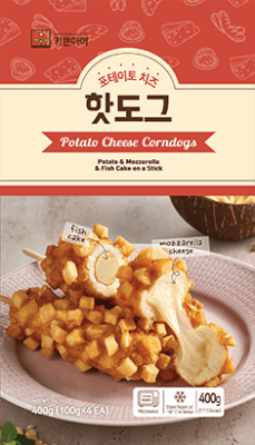 Caja Hot Dog Papa y Mozzarella Con pastel de Pescado 400g x 12 (congelado)