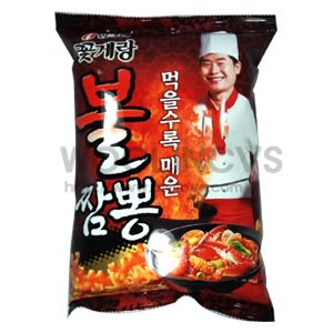 Caja Snack Papas Sabor Cangrejo Picante jjampong 70g x 16