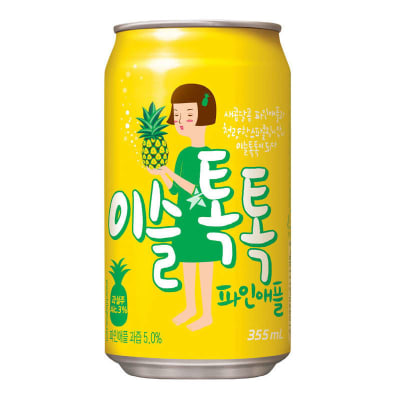 Caja Soju Sparkling Jinro Tok Tok Piña 355ml x 24 (3% grado alcohol)
