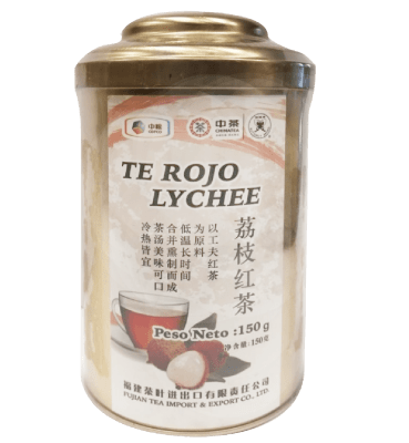 Caja Te Rojo con Lychee en hojas ( BT909) 150g x 12
