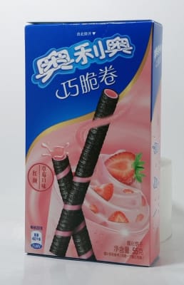 Caja Galleta Oreo Roll Frutilla 55g x 24