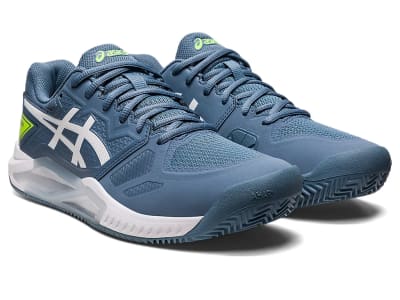 ZAPATILLAS ASCIS HOMBRE TENIS DE CAMPO GEL CHALLENGER 13 CLAY STEEL BLUE WHITE