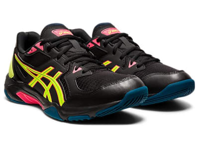 ZAPATILLAS ASICS GEL ROCKET 10 BLACK SAFETY YELLOW - HOMBRE