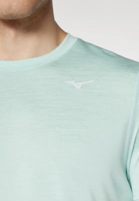POLO MIZUNO  IMPULSE CORE TEE EGGSHELL BLUE