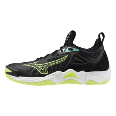 ZAPATILLAS MIZUNO WAVE MOMENTUM 3 BLACK NEO LIME ATLANTIS1