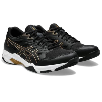ZAPATILLAS ASICS GEL ROCKET 11 BLACK PURE GOLD - HOMBRE