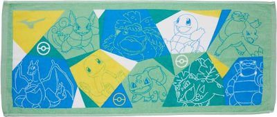 MIZUNO TOALLA POKÉMON VERDE/ CELESTE1