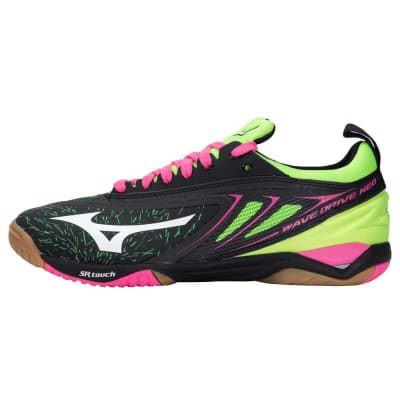 ZAPATILLAS MIZUNO WAVE DRIVE NEO BLACK GREEN PINK1