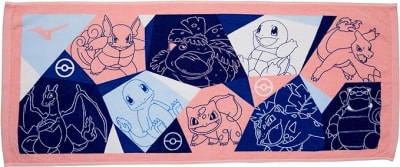 MIZUNO TOALLA POKÉMON ROSA/ AZUL1