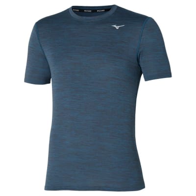 MIZUNO POLO IMPULSE CORE TEE BLUE WING TEAL - HOMBRE1