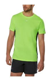 MIZUNO POLO ALPHA PROTECCION SOLAR VERDE LIMON - HOMBRE