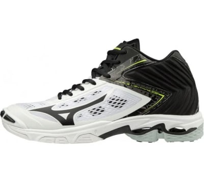ZAPATILLAS MIZUNO WAVE LIGHTNING Z5 MID WHITE BLACK YELLOW1