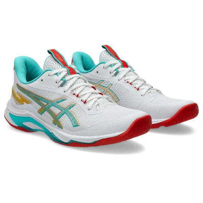 ZAPATILLAS ASICS NETBURNER BALLISTIC FF 4 WHITE SEA GLASS - MUJER