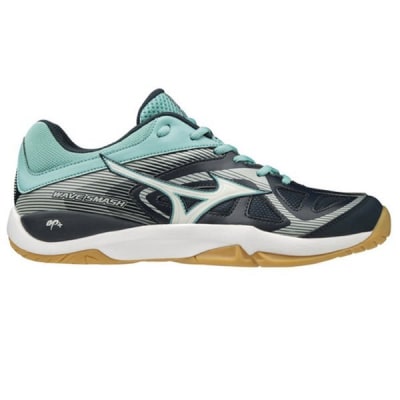 ZAPATILLA MIZUNO WAVE SMASH 5 BLACK WHITE AQUA1