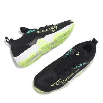 ZAPATILLAS MIZUNO WAVE MOMENTUM 3 BLACK NEO LIME ATLANTIS - UNISEX