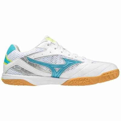 ZAPATILLAS MIZUNO WAVE DRIVE 8 WHITE BLUE YELLOW - ÚNICO PAR- 29 CM