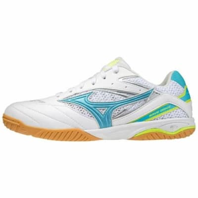 ZAPATILLAS MIZUNO WAVE DRIVE 8 WHITE BLUE YELLOW - ÚNICO PAR- 29 CM1