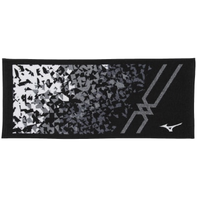 MIZUNO TOALLA DE CARA NEGRO/ BLANCO1