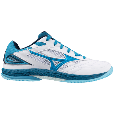 ZAPATILLAS MIZUNO WAVE DRIVE 9 WHITE MOROCCAN BLUE - HOMBRE