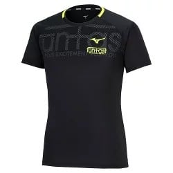 POLO PARA VOLEY MIZUNO FUNTAST, UNISEX NEGRO Y AMARILLO SEGURIDAD2