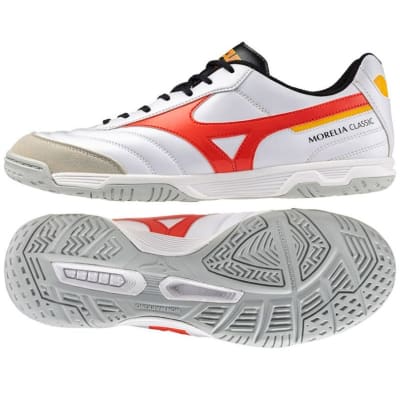 ZAPATILLA MIZUNO MORELIA SALA CLASSIC IN WHITE RED FUTSAL