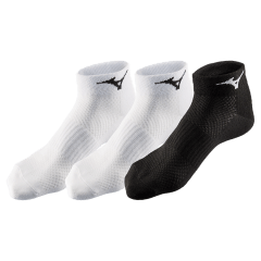 MIZUNO MEDIAS DE ENTRENAMIENTO BLANCO-NEGRO 3 PACK