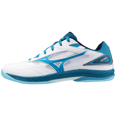 ZAPATILLAS MIZUNO WAVE DRIVE 9 WHITE MOROCCAN BLUE - HOMBRE