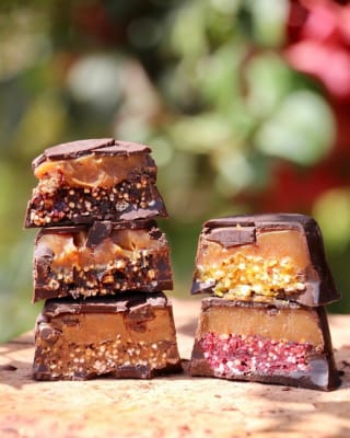 Muru sin azúcar 60% cacao con manjar frutos secos / deshidratados