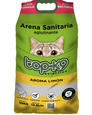 Promoción Arena TOPK9 LIMON 20 KG