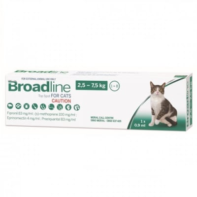 Broadline Pipeta Antiparasitaria Gatos De 2.5 A 7.5 Kg