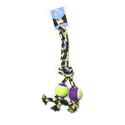 Wonder Dog Juguete Cuerda y Pelota x2 45cm